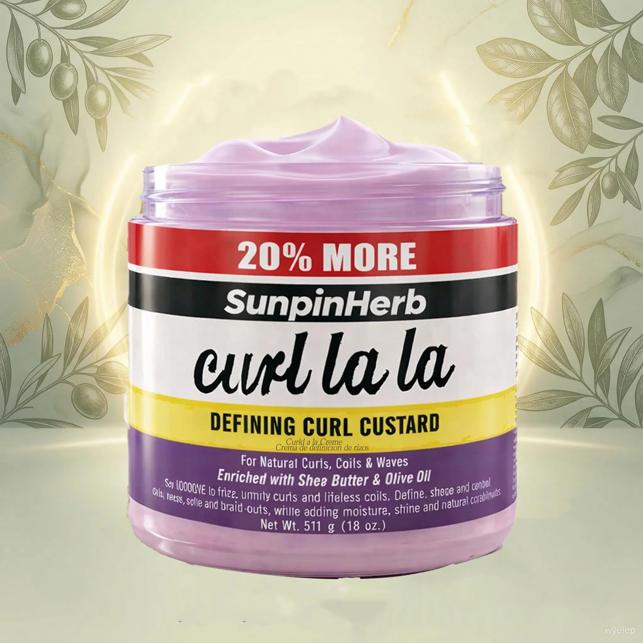 Private Label Shea Butter & Olive Oil Defining Curl Custard 18 oz