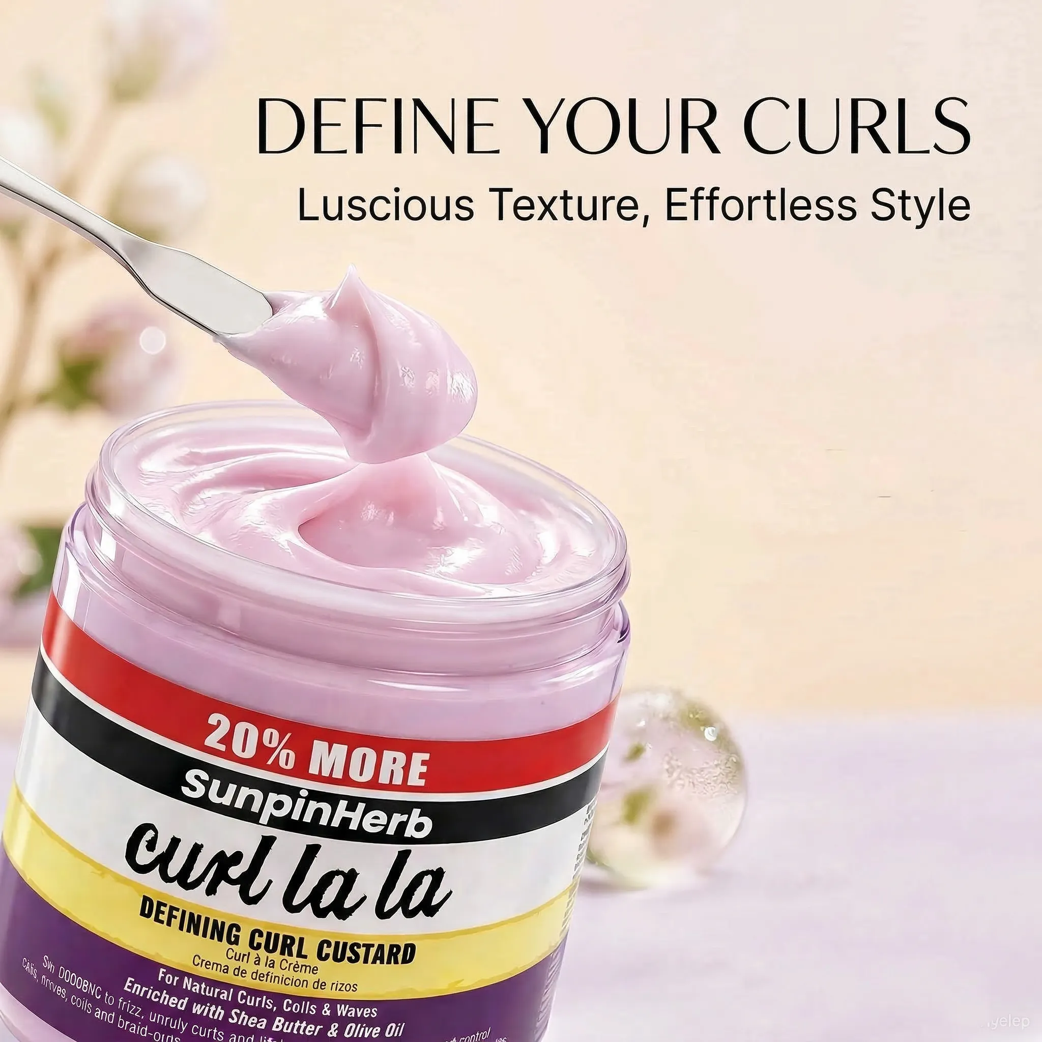 Private Label Shea Butter & Olive Oil Defining Curl Custard 18 oz
