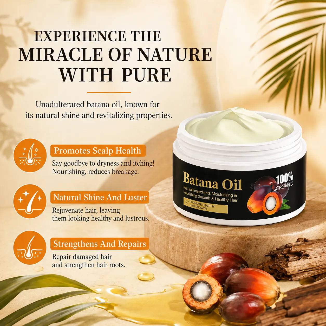 Batana Oil Hair Treatment Cream – OEM/ODM Custom Formula