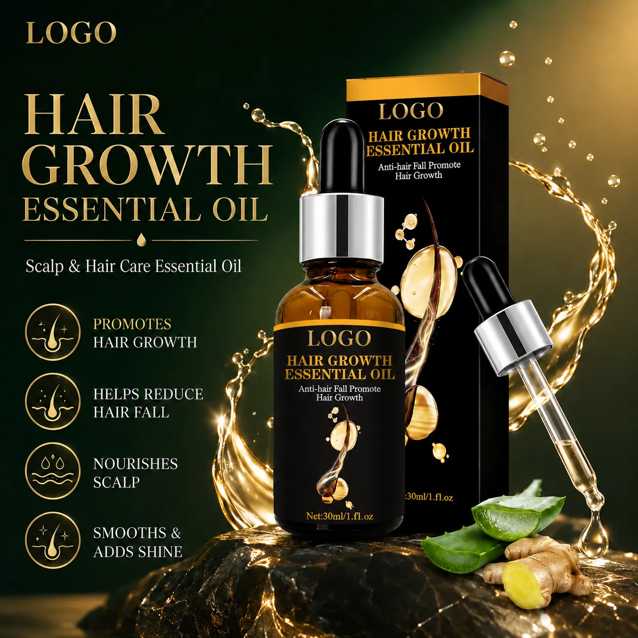 Private Label Hair Growth Essential Oil 30ml