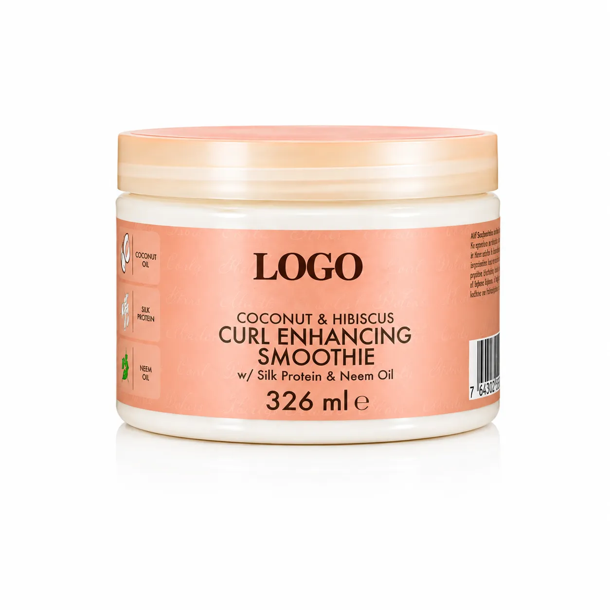 Private Label Coconut & Hibiscus Curl Enhancing Smoothie 326 mL