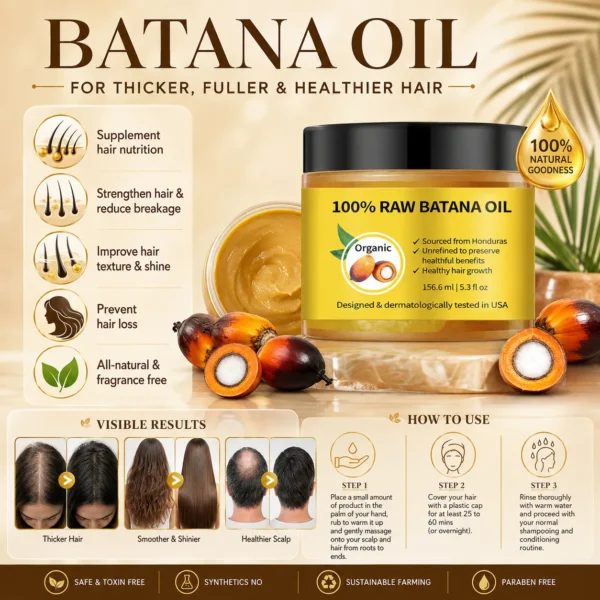 100% Raw Batana Oil Hair Treatment