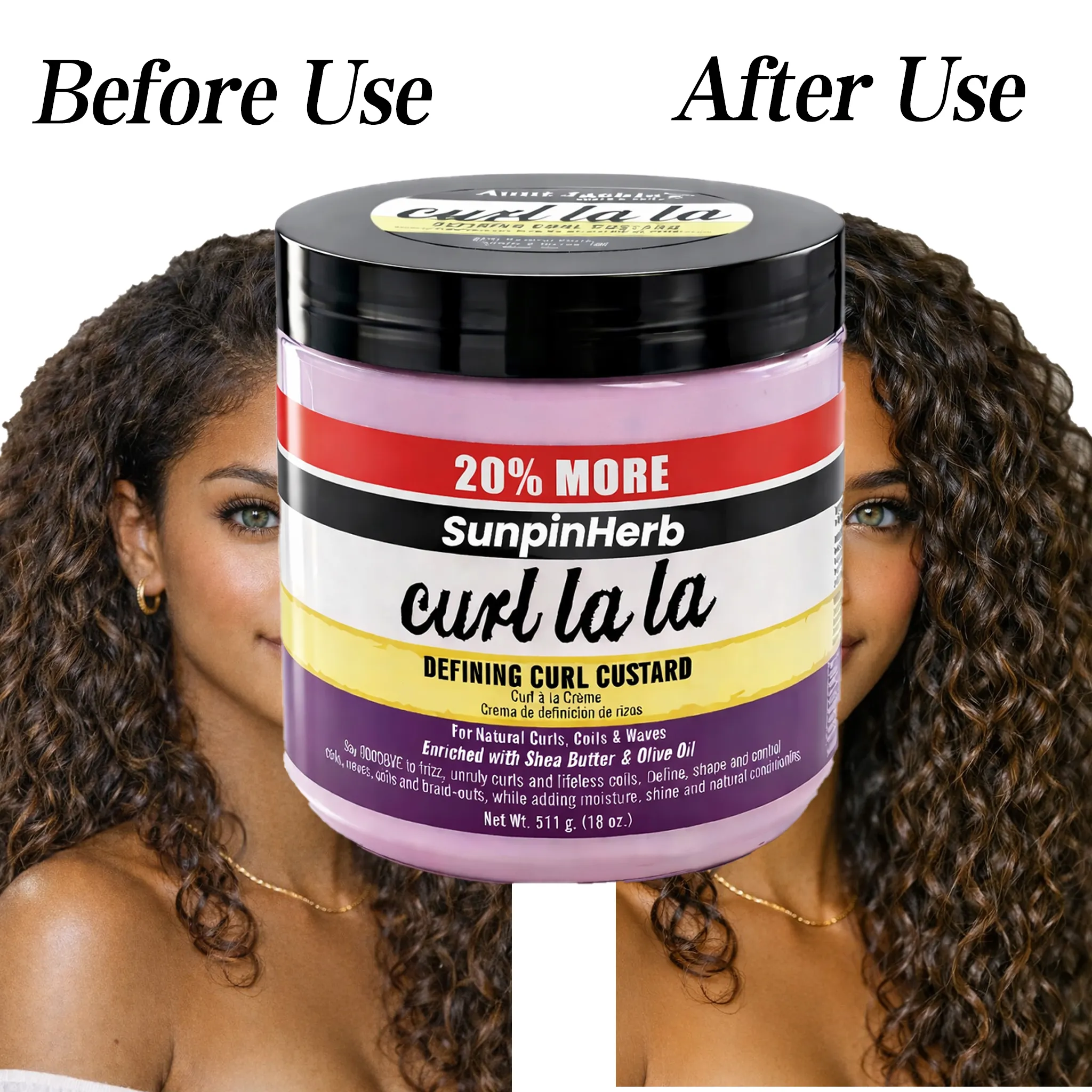 Private Label Shea Butter & Olive Oil Defining Curl Custard 18 oz