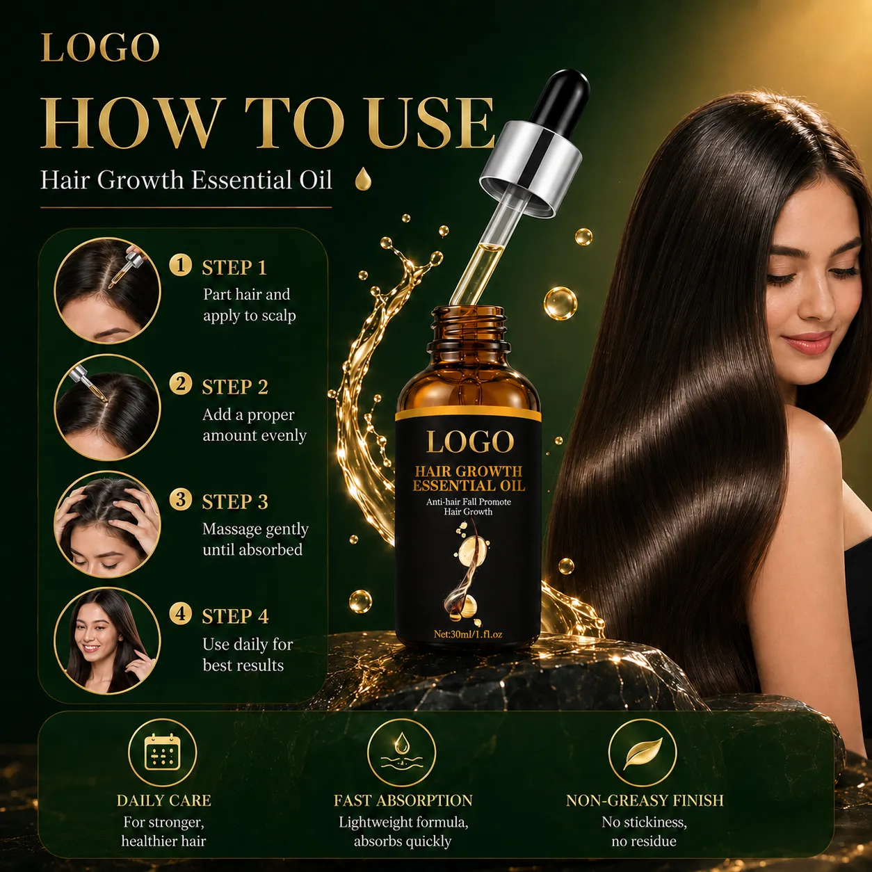 Private Label Hair Growth Essential Oil 30ml