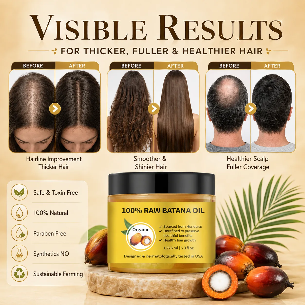 100% Raw Batana Oil Hair Treatment