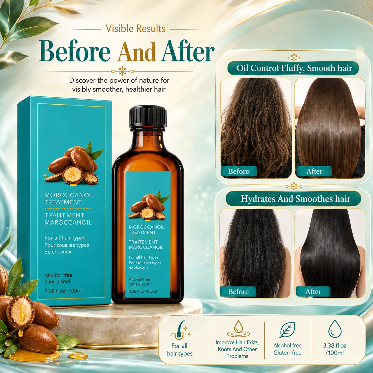 Moroccan Argan Oil Hair Treatment – OEM/ODM Custom Formula