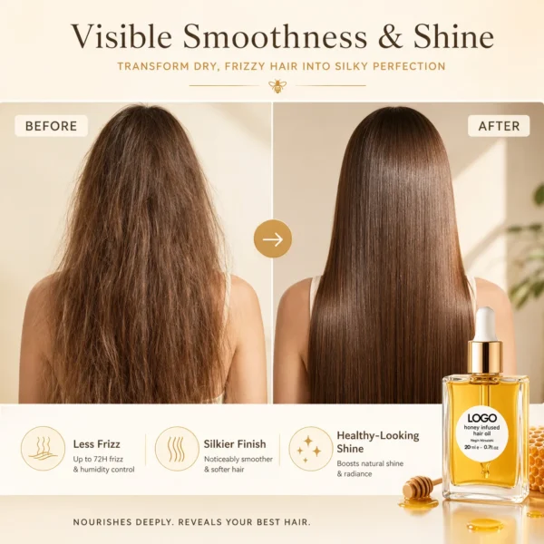 Honey Infused Hair Oil for Frizz Control & Shine – OEM/ODM Custom Formula