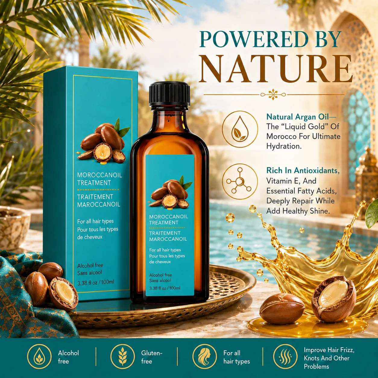 Moroccan Argan Oil Hair Treatment – OEM/ODM Custom Formula
