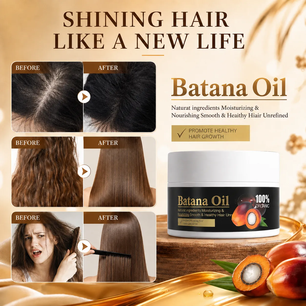Batana Oil Hair Treatment Cream – OEM/ODM Custom Formula