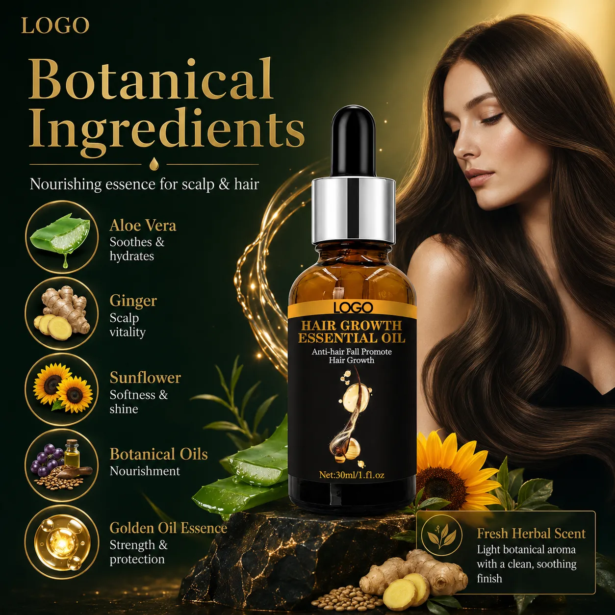 Private Label Hair Growth Essential Oil 30ml