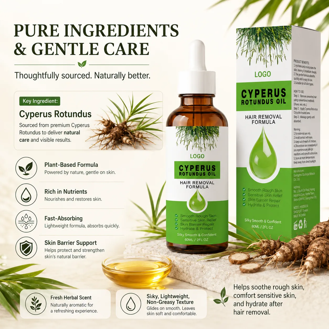 Private Label Cyperus Rotundus Oil