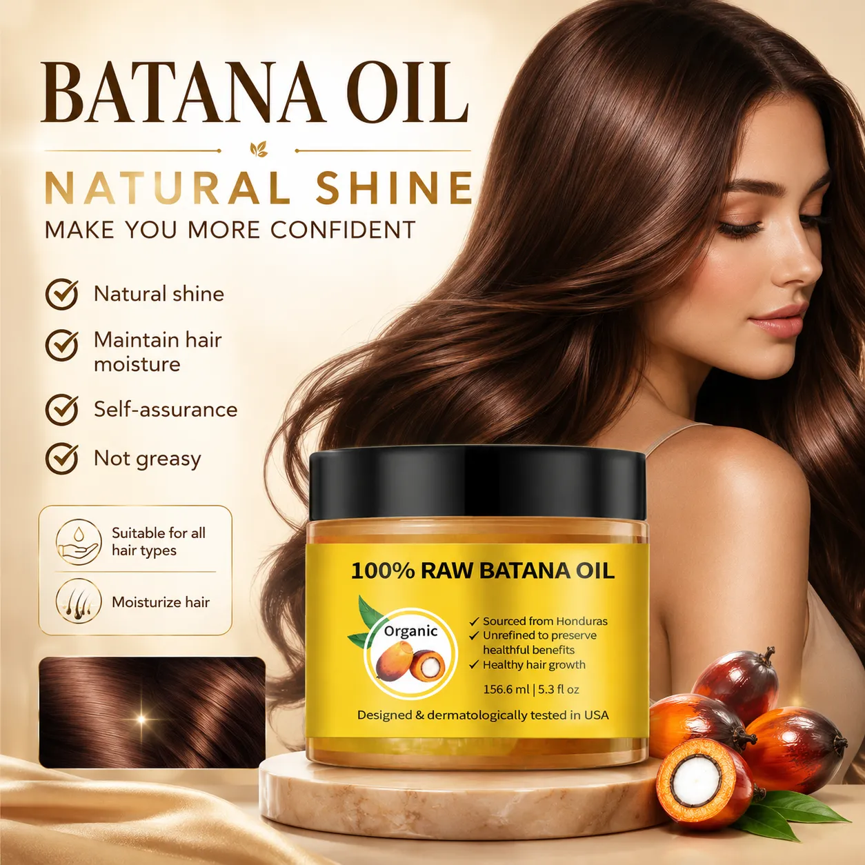 100% Raw Batana Oil Hair Treatment