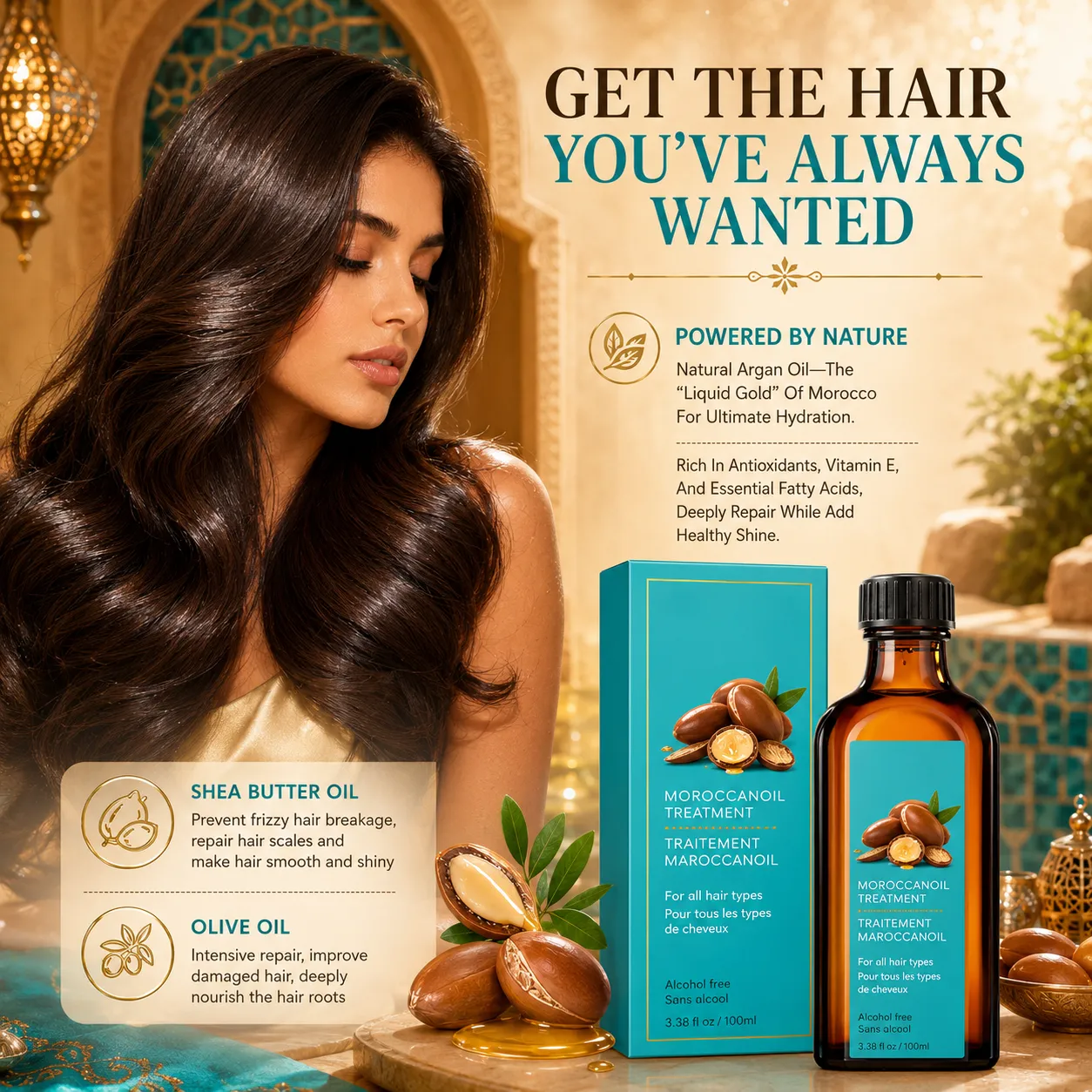 Moroccan Argan Oil Hair Treatment – OEM/ODM Custom Formula