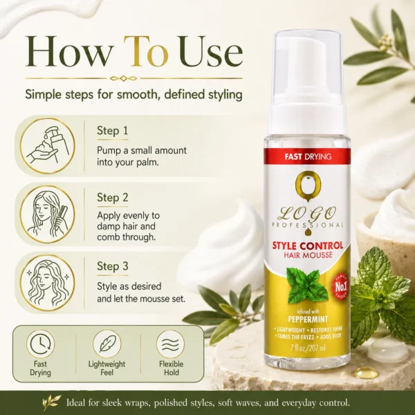 Peppermint Style Control Hair Mousse