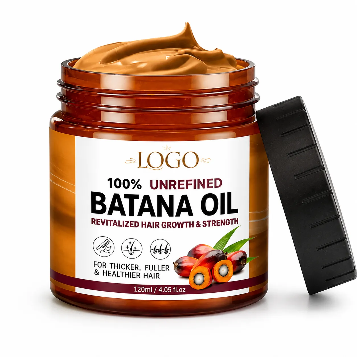 100% Unrefined Batana Oil Hair Balm for Hair Growth Care & Deep Conditioning