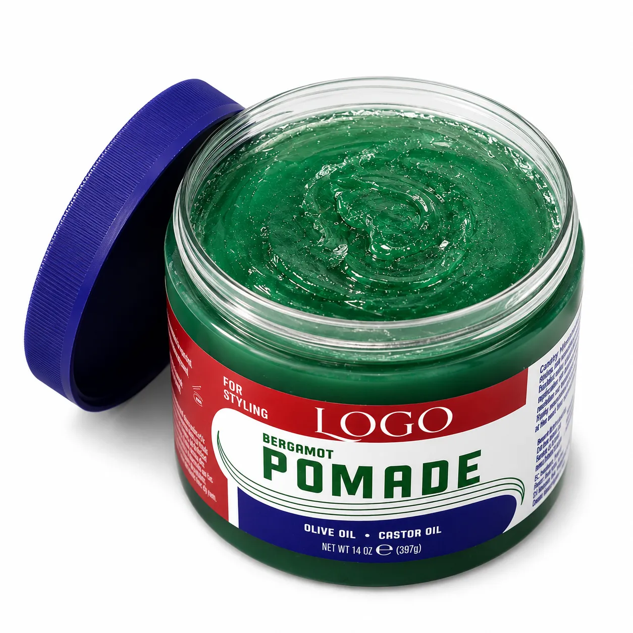 Bergamot Pomade Hair Styling Gel for Strong Hold Frizz Control & Shine – OEM/ODM Custom Formula