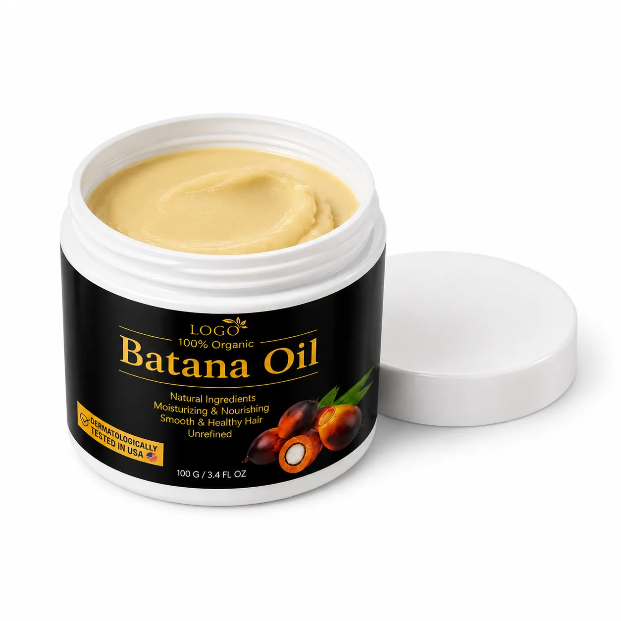 Private Label Organic Batana Oil Hair Butter Balm for Dry Damaged Hair 100g