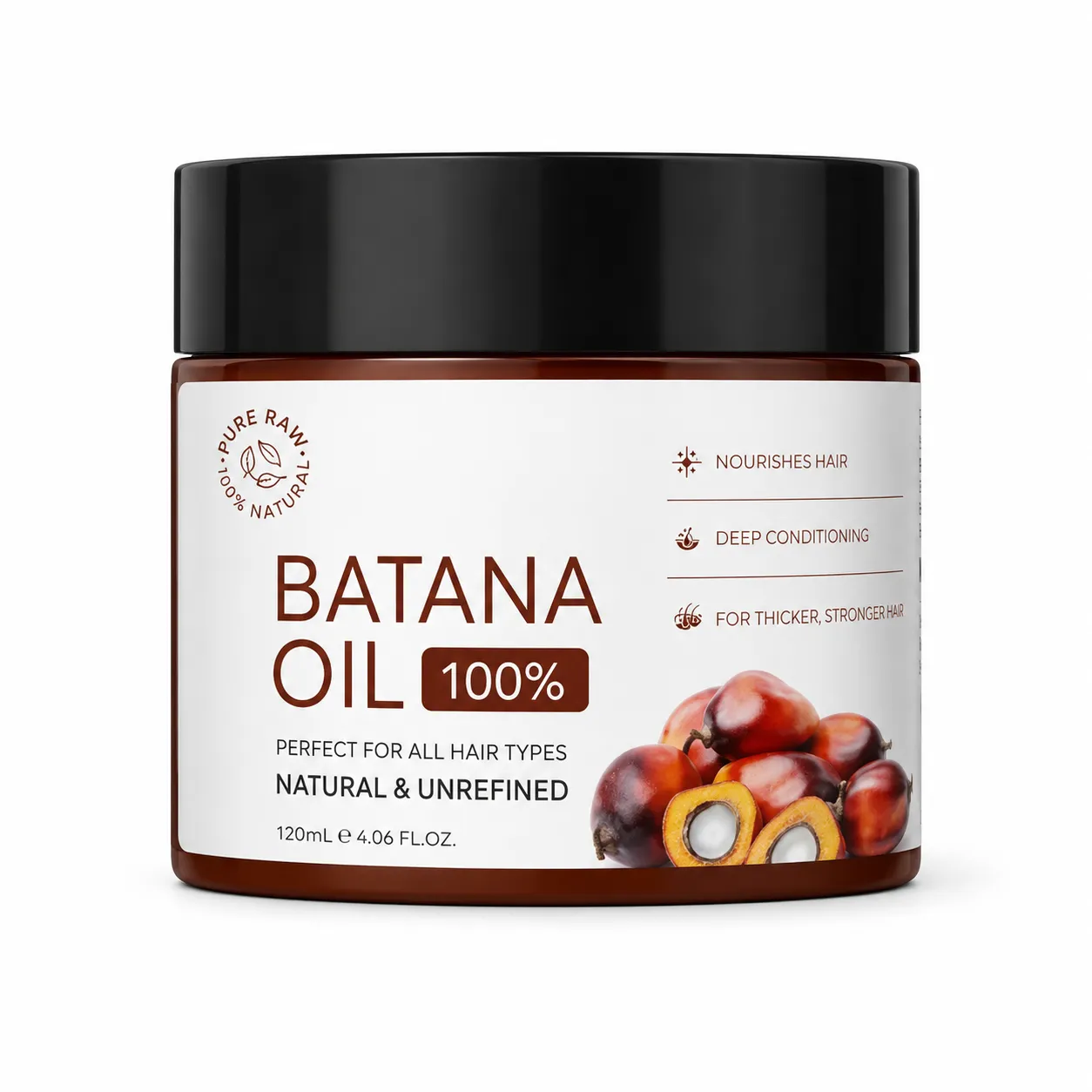 100% Raw Batana Oil Hair Treatment Cream for Hair Growth Care