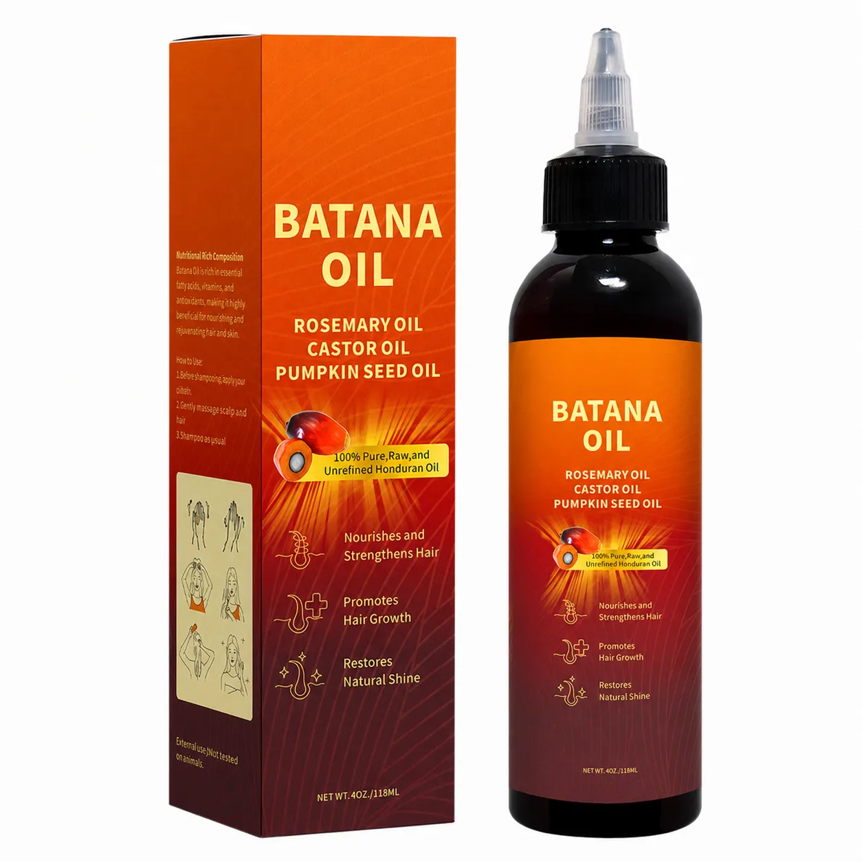 Batana Oil with Rosemary Castor & Pumpkin Seed Oil