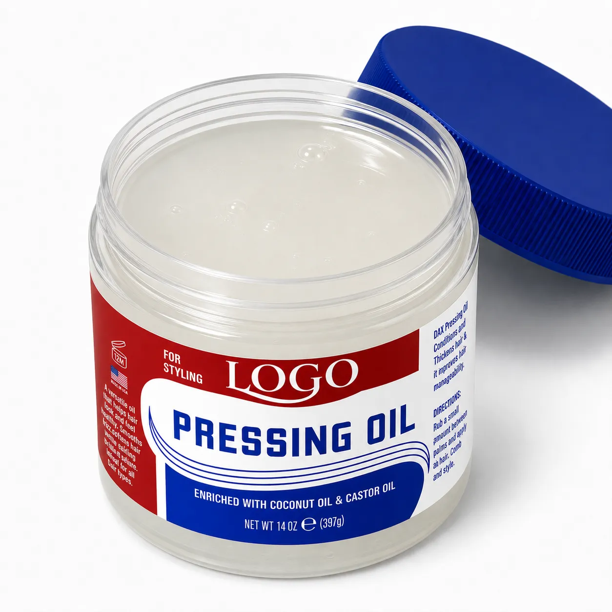 Coconut & Castor Oil Pressing Oil Hair Styling Cream for Smooth Sleek Shine – OEM/ODM Custom Formula