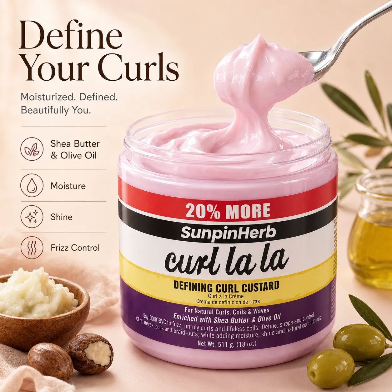 Private Label Curl Defining Custard Manufacturer