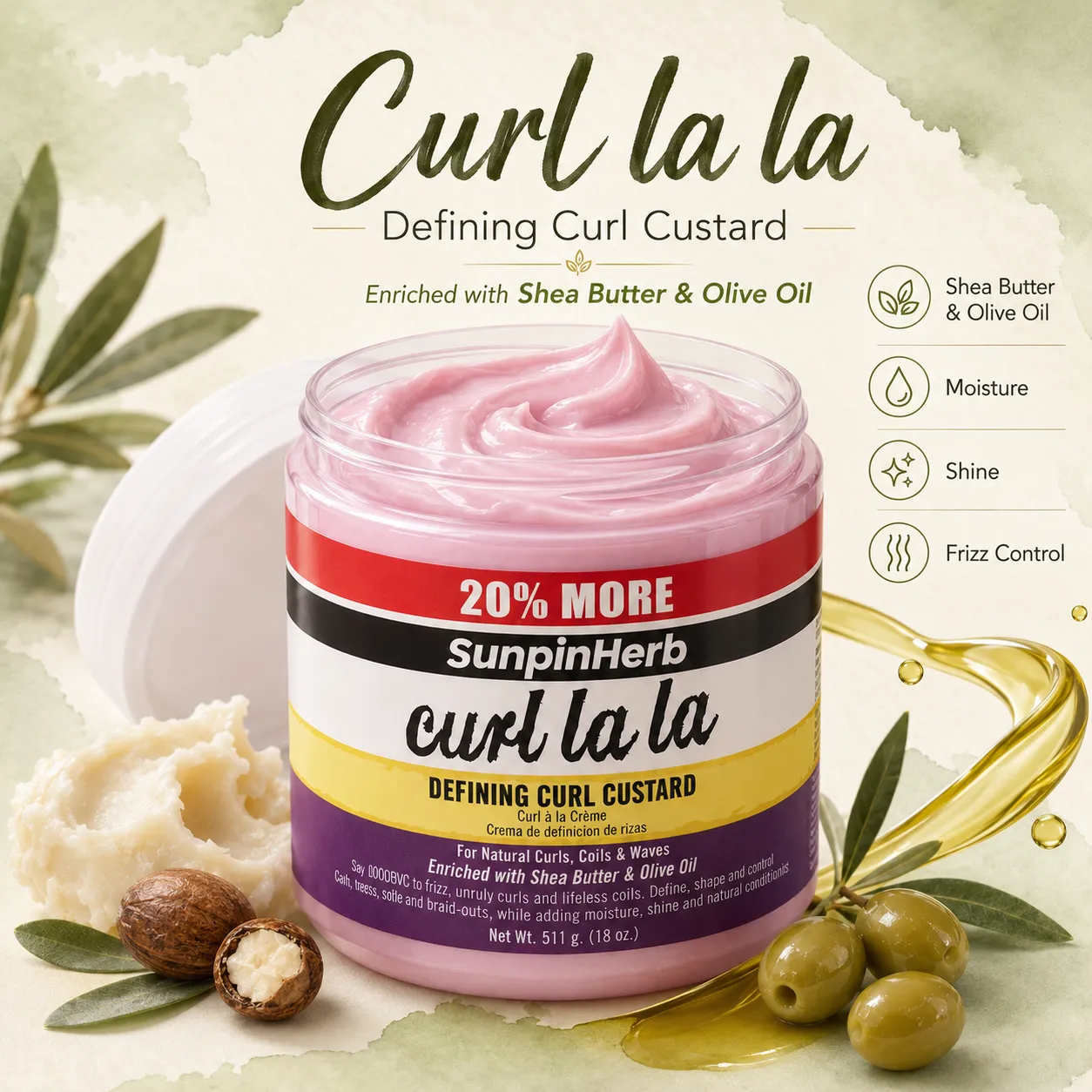 Private Label Curl Defining Custard Manufacturer