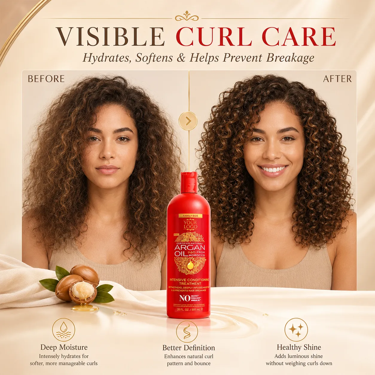 Private Label Argan Oil Conditioning Treatment 20oz Family Size OEM ODM Manufacturer
