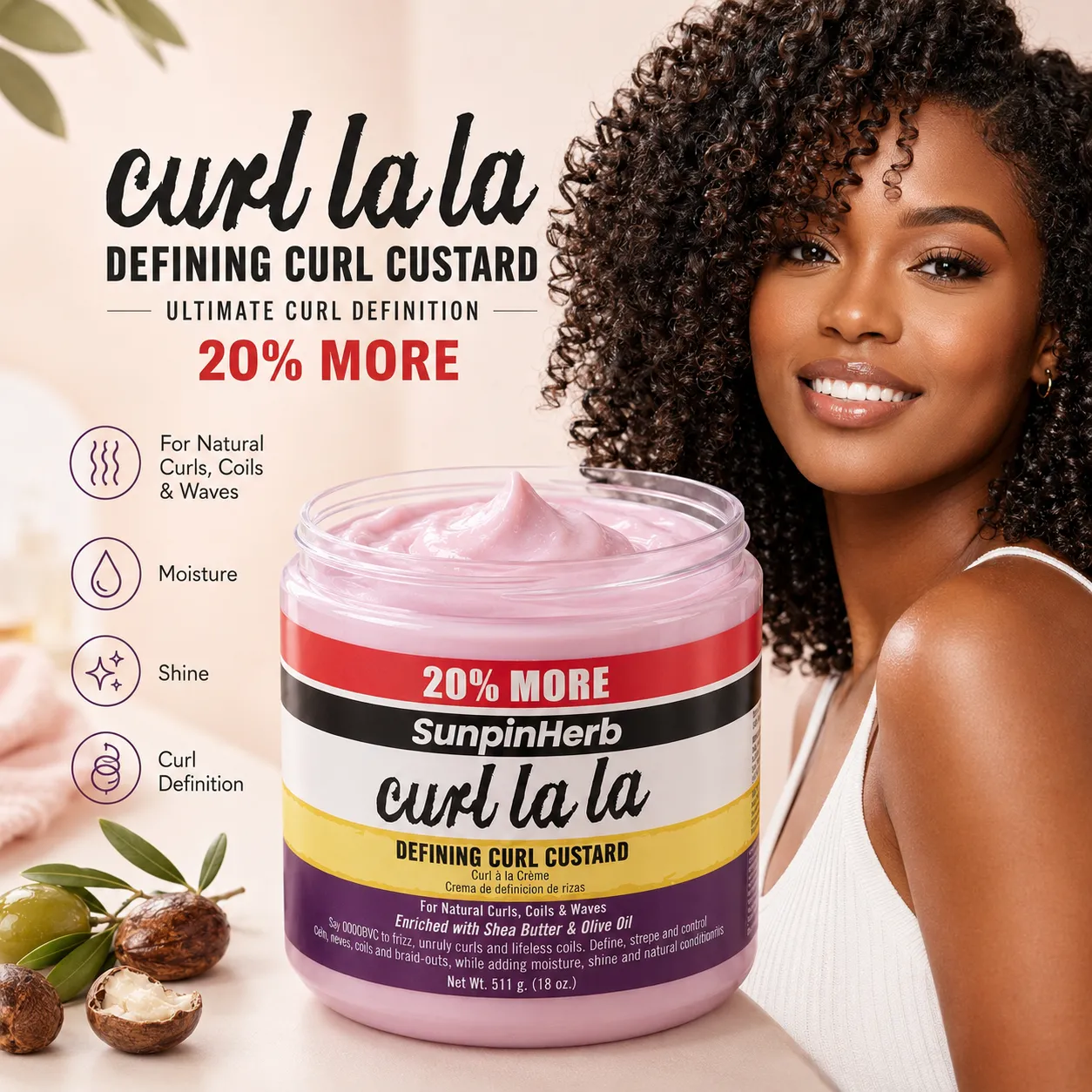 Private Label Curl Defining Custard Manufacturer